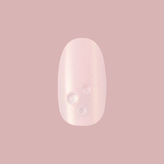 Pink Bubble Pearlescent - Press-On | Short | Round