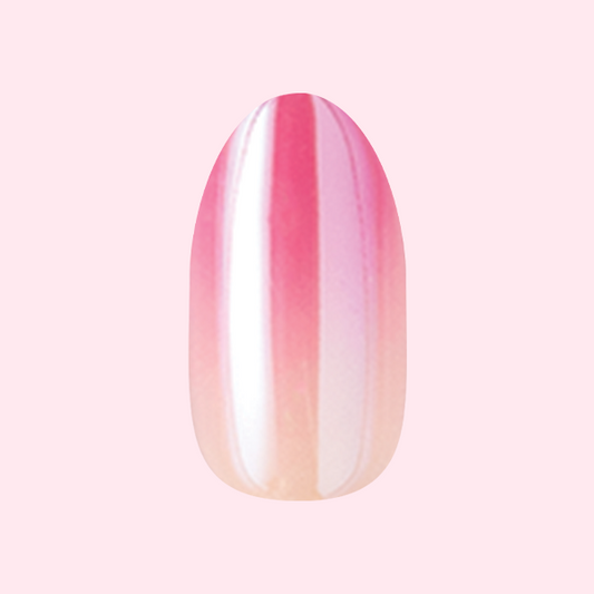 Pink Chrome Gradient | Medium | Oval - Tab Press-On