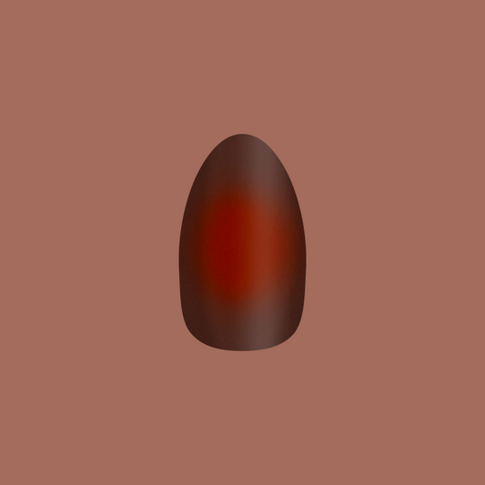 Subtle Chocolate Aura - Press-On | Medium | Almond
