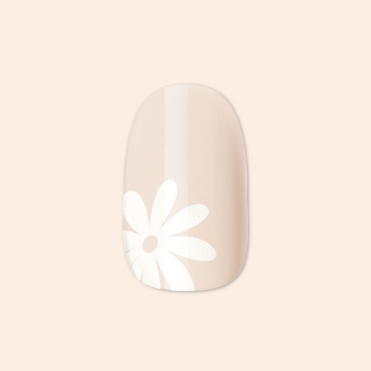 Daisy Pop | Short | Round - Tab Press-On
