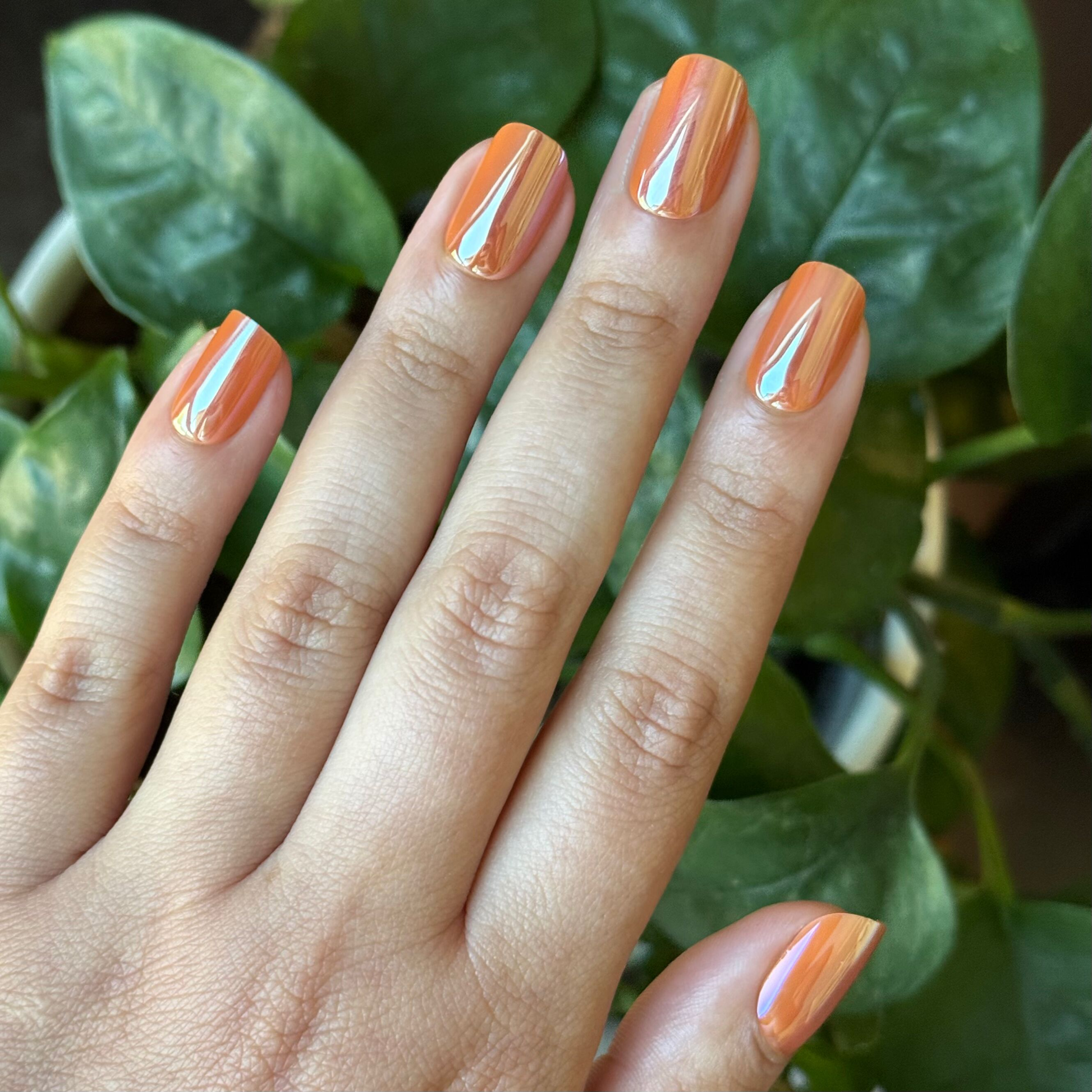 Glazed Pumpkin - Press-On | Short | Squoval
