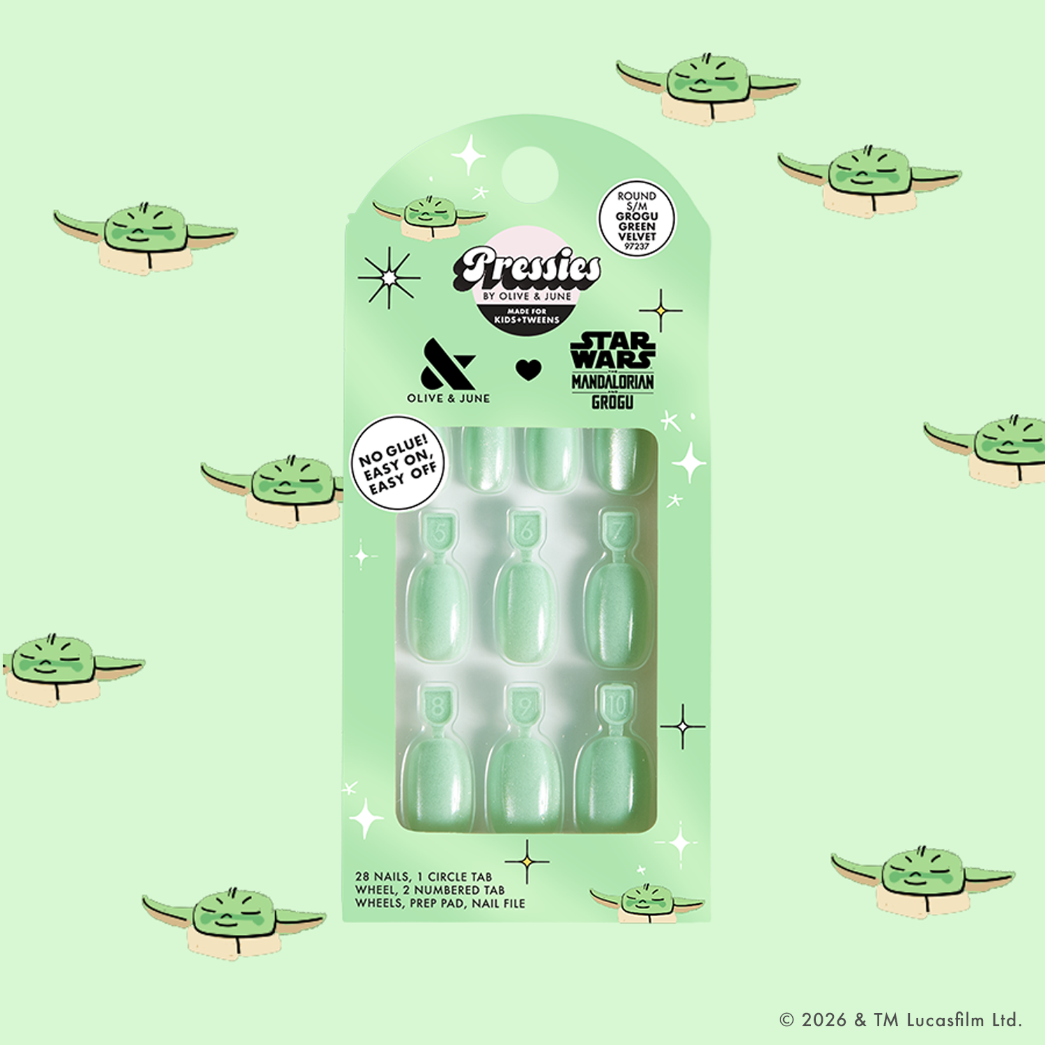 Grogu Green Velvet  - Pressies | S/M | Round