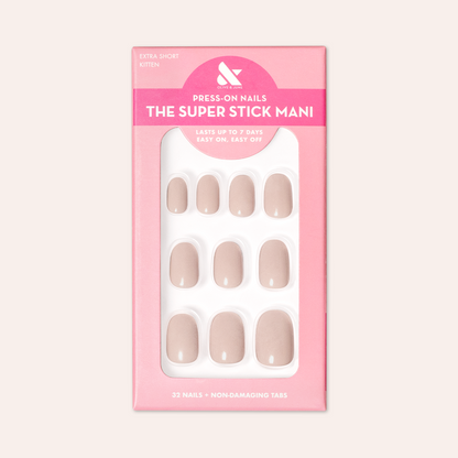 Kitten | Extra Short | Round - Tab Press-On