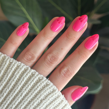 Magenta Chrome Tips - Press-On | Medium | Almond