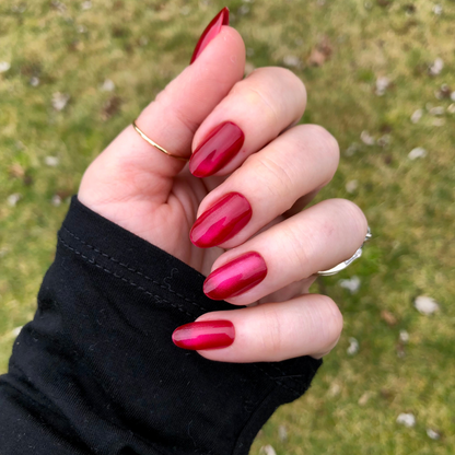Magenta Velvet - Press-On | Medium | Oval