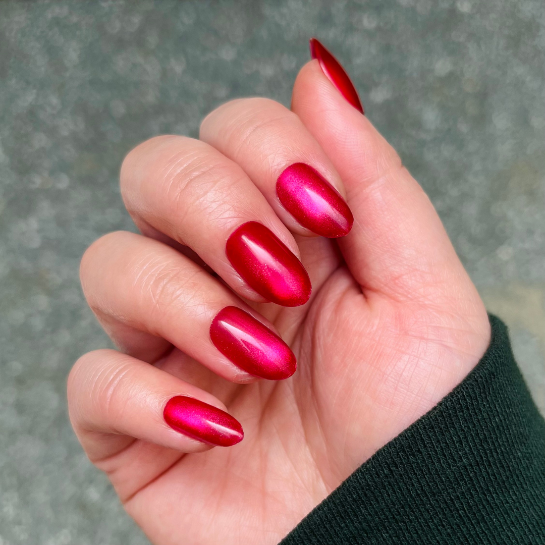 Magenta Velvet - Press-On | Medium | Oval