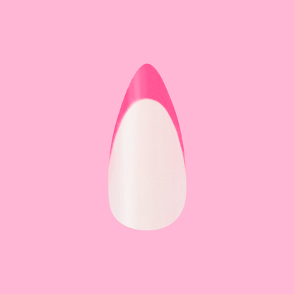 Neon Pink French - Press-On | Medium | Stiletto