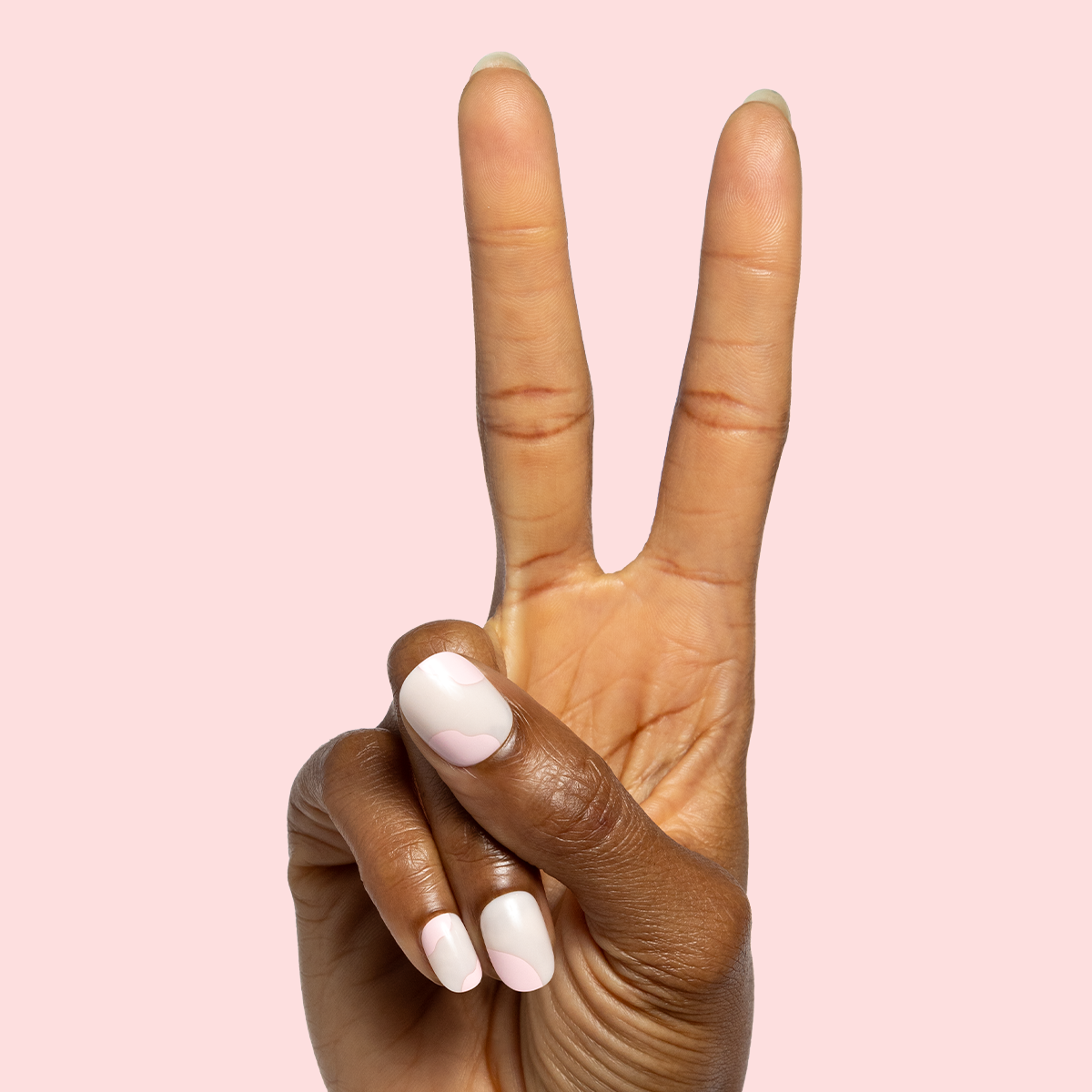 Organic Swirl | Extra Short | Round - Tab Press-On