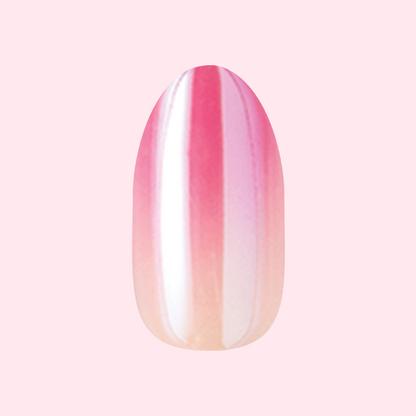 Pink Chrome Gradient | Medium | Oval - Tab Press-On