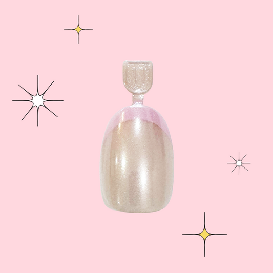 Pink Goldfish French - Pressies | Short Medium | Round