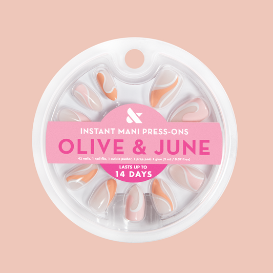 Pink Swirl Mixed Pack - Press-On | Medium | Almond