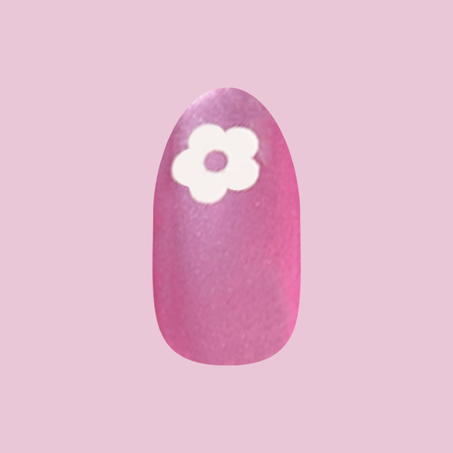 Sparkle Floral - Press-On | Medium | Oval