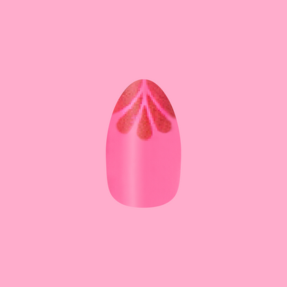Magenta Chrome Tips - Press-On | Medium | Almond