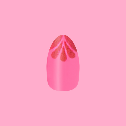 Magenta Chrome Tips - Press-On | Medium | Almond