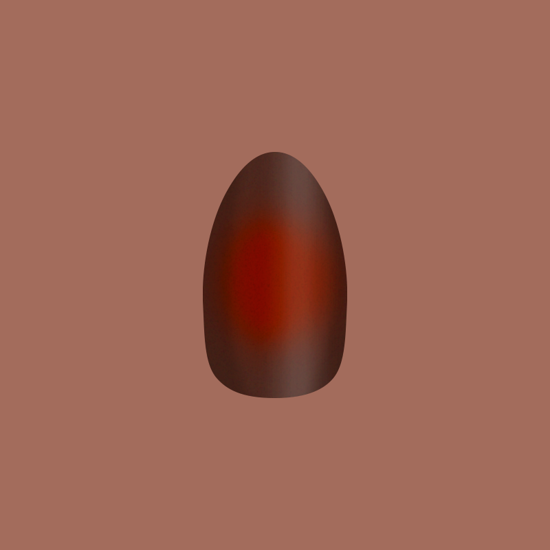 Subtle Chocolate Aura - Press-On | Medium | Almond