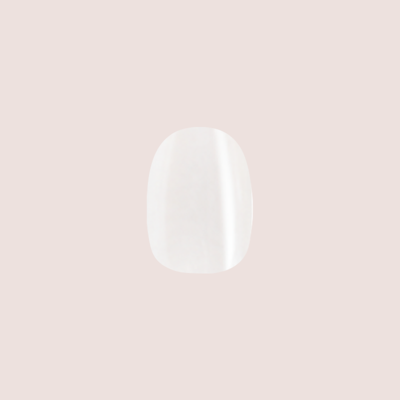 White Chrome - Press-On | Extra Short | Round