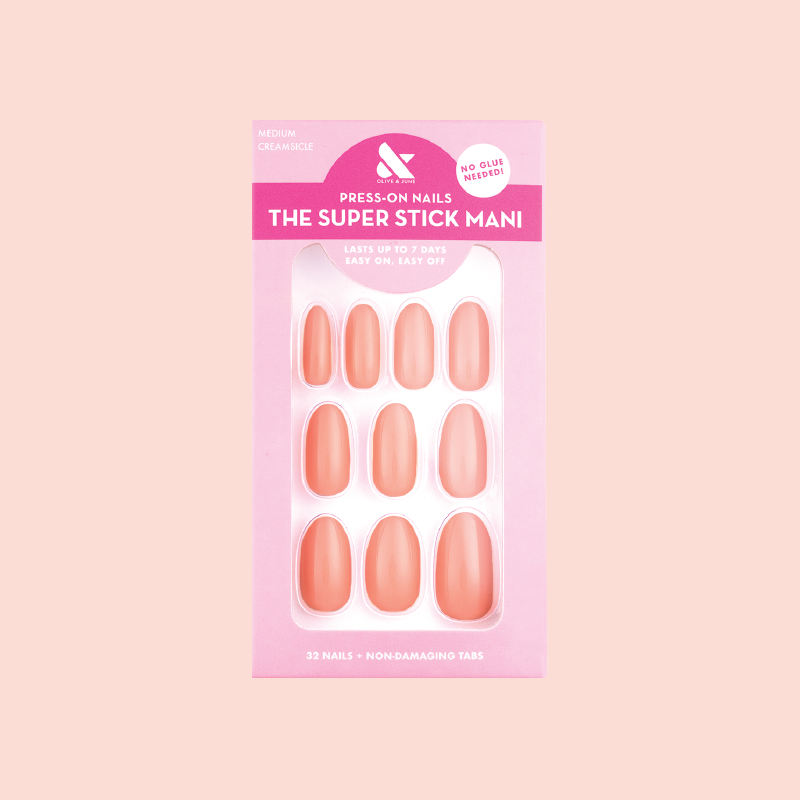 Creamsicle | Medium | Oval - Tab Press-On